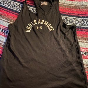 under armour black tank top size small